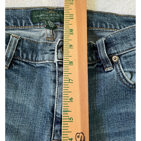 LRL Ralph Lauren Jeans Co Petite Blue Wash Denim Straight Leg Jeans Women's 12P - Picture 6 of 8